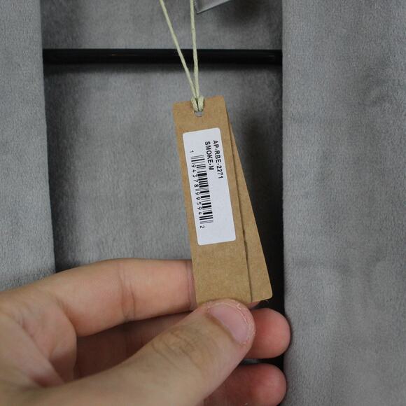 Skims Robe Womens Medium Sienna Relaxed Fit Velour Gray Soft Long Lounge Duster - Picture 7 of 11